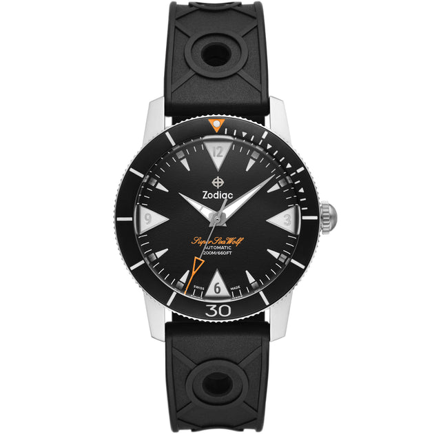 Zodiac ZO9214 Super Sea Wolf Skin Automatic All Black | Watches.com