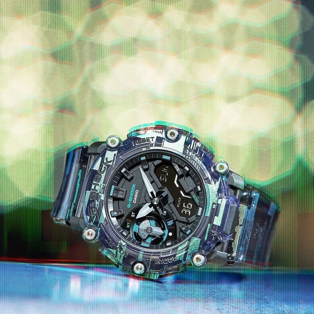 G-Shock GA2200 Ana-Digi Digital Glitch Black Green | Watches.com