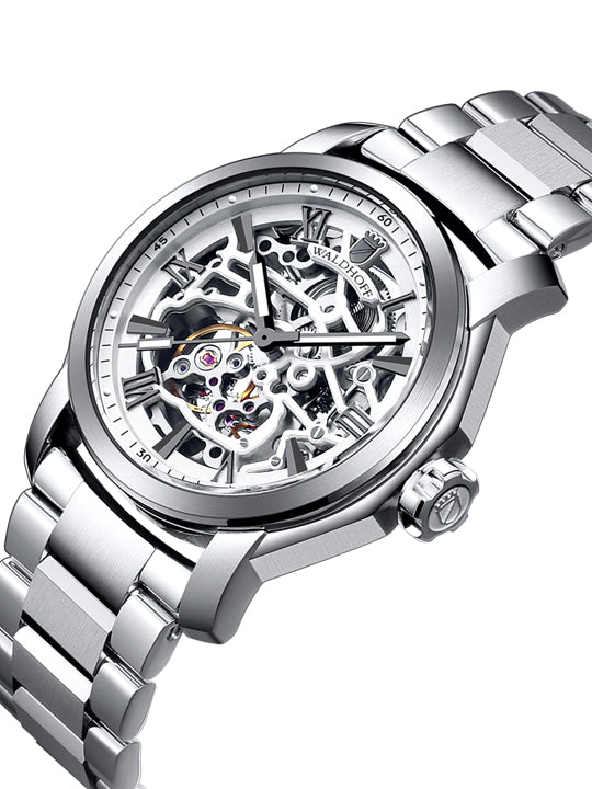 Manufaktur Waldhoff Republic II Diamond Silver on stainless steel bracelet