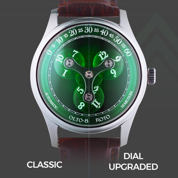 Olto-8 ROTO Wandering Hour Automatic Jade Green