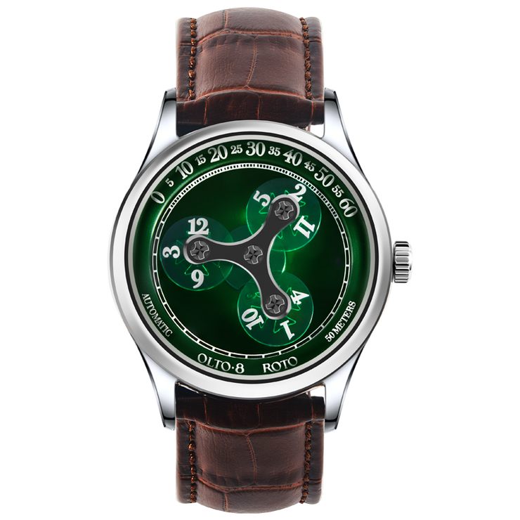 Olto-8 ROTO Wandering Hour Automatic Jade Green