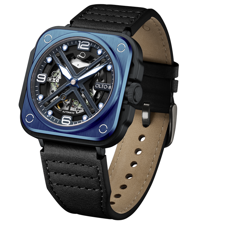 Olto-8 Iron-X Skeleton Automatic Blue