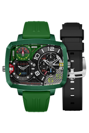 Nubeo Odyssey Triple Time Zone Chronograph Limited Edition Metallic Green