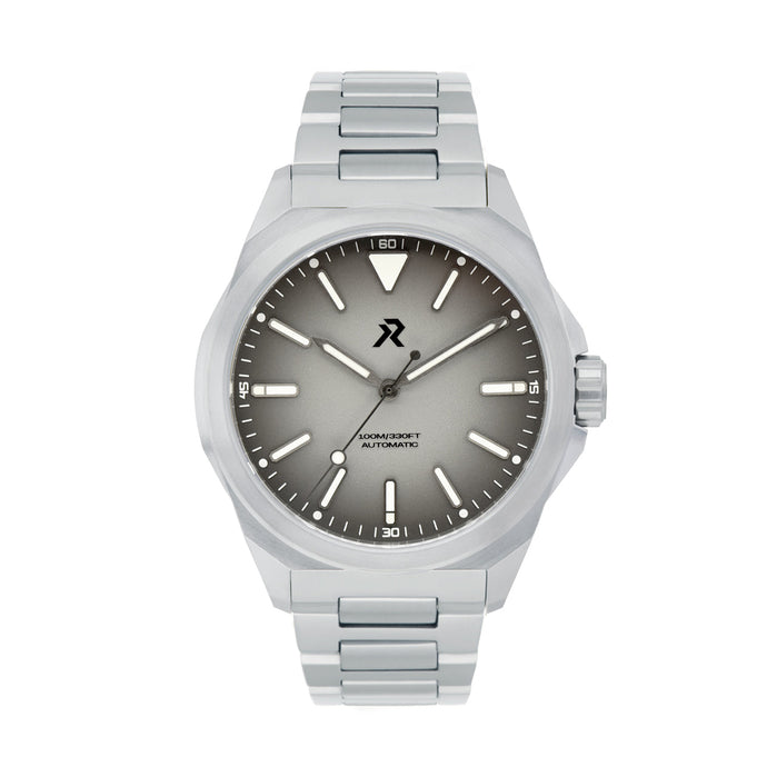 RZE Resolute Automatic Arctic Grey angled shot picture