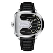 Atowak Ettore Drift 4-Arm Automatic Wandering Hour Silver Black