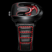 Atowak Ettore Drift 4-Arm Automatic Wandering Hour Black Red