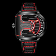 Atowak Ettore Drift 4-Arm Automatic Wandering Hour Black Red