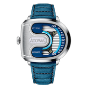 Atowak Ettore Drift 4-Arm Automatic Wandering Hour Silver Blue