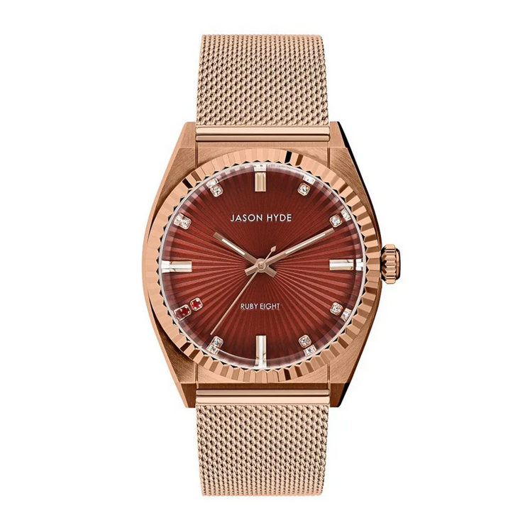 Jason Hyde Ruby 8 36mm Rose Gold Burgundy