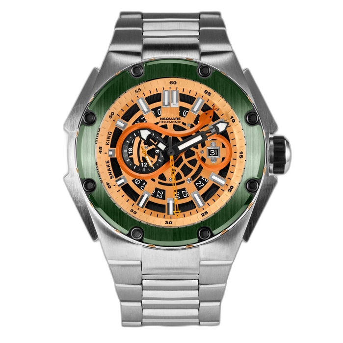 NSQUARE Snake King Automatic 46mm N10.9SS Green Magic angled shot picture