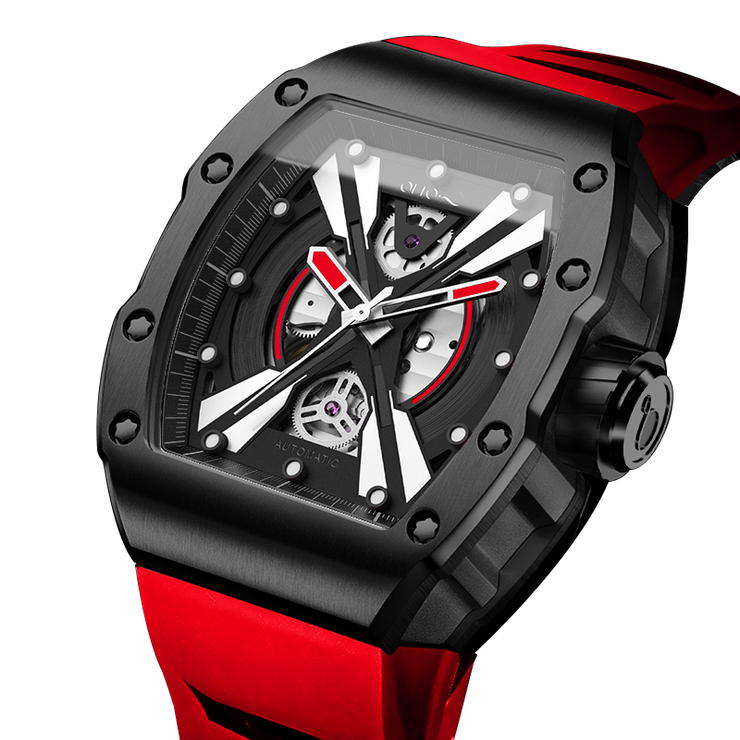 Olto-8 Explore-X Skeleton Automatic Red