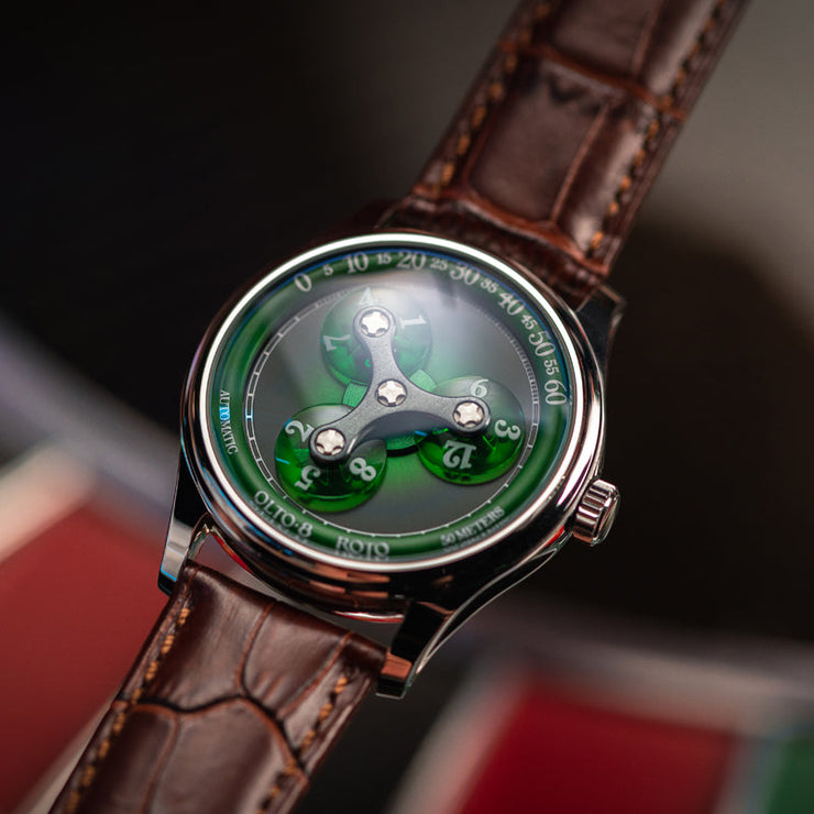 Olto-8 ROTO Wandering Hour Automatic Jade Green