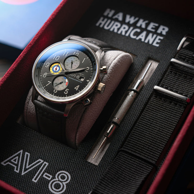 AVI-8 Hawker Hurricane Classic Chronograph Grey Black