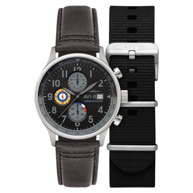 AVI-8 Hawker Hurricane Classic Chronograph Grey Black