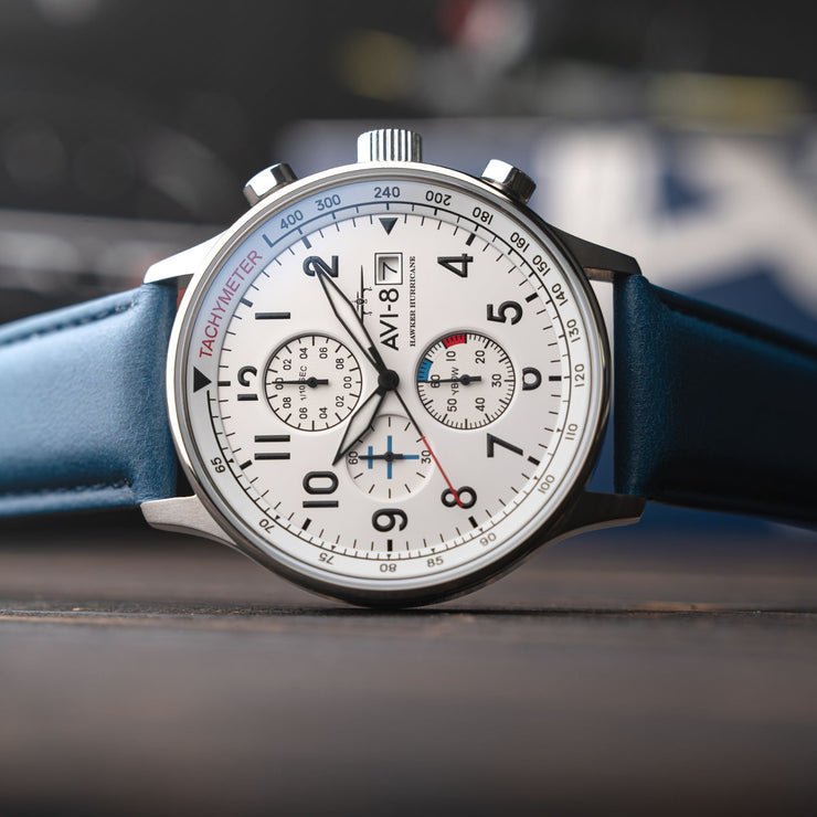 AVI-8 Hawker Hurricane Classic Chronograph Blue White