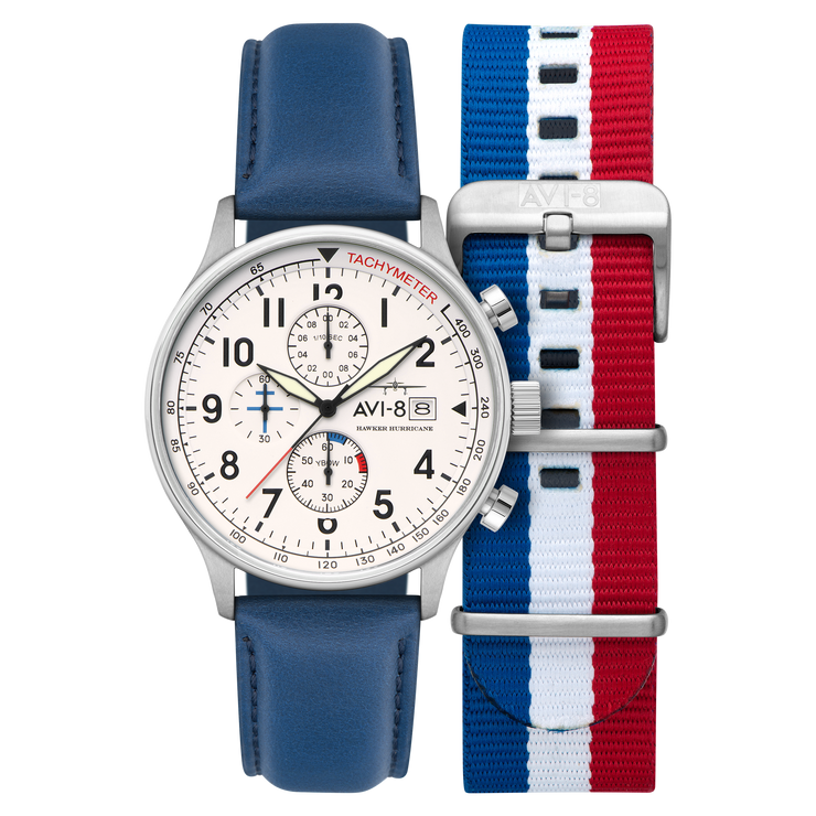 AVI-8 Hawker Hurricane Classic Chronograph Blue White