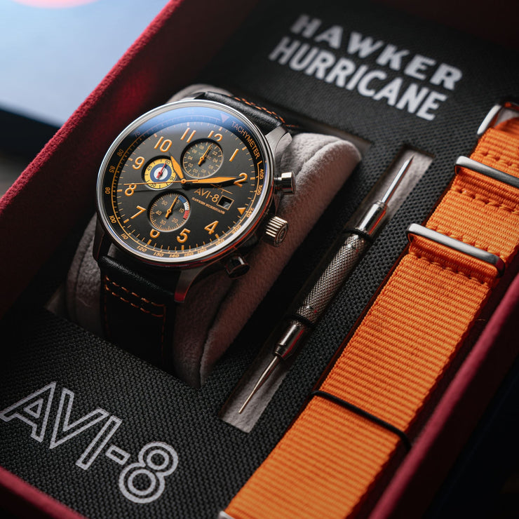 AVI-8 Hawker Hurricane Classic Chronograph Tiger Orange