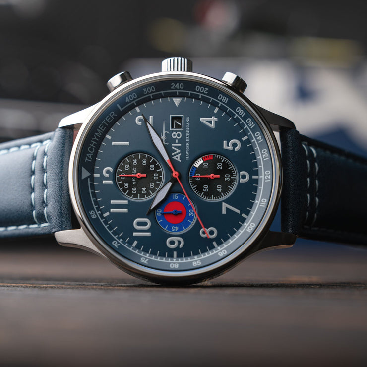 AVI-8 Hawker Hurricane Classic Chronograph Opal Blue