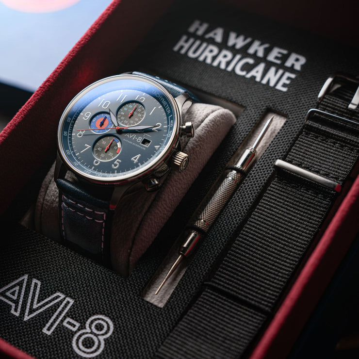 AVI-8 Hawker Hurricane Classic Chronograph Opal Blue