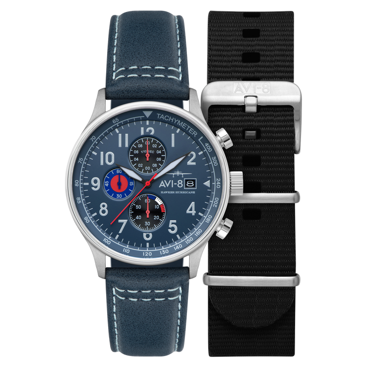 AVI-8 Hawker Hurricane Classic Chronograph Opal Blue