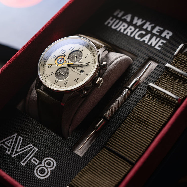 AVI-8 Hawker Hurricane Classic Chronograph Khaki Green