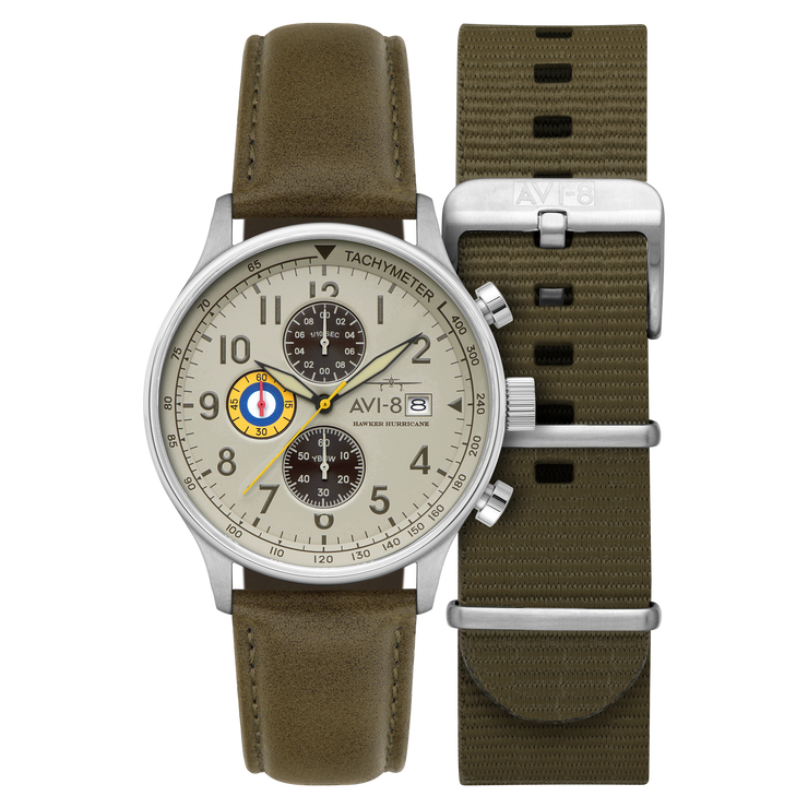 AVI-8 Hawker Hurricane Classic Chronograph Khaki Green