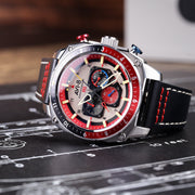 AVI-8 Hawker Hunter Atlas Dual Time Chronograph Hazard Red