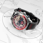 AVI-8 Hawker Hunter Atlas Dual Time Chronograph Hazard Red