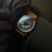 AVI-8 Flyboy Wingman Worldtimer GMT Automatic Atlantic Blue