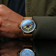 AVI-8 Flyboy Wingman Worldtimer GMT Automatic Atlantic Blue