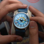 AVI-8 Flyboy Wingman Worldtimer GMT Automatic Power Blue