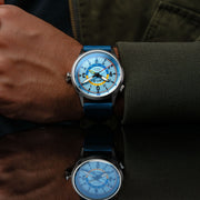 AVI-8 Flyboy Wingman Worldtimer GMT Automatic Power Blue