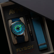 AVI-8 Flyboy Wingman Worldtimer GMT Automatic Power Blue