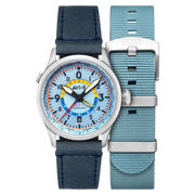 AVI-8 Flyboy Wingman Worldtimer GMT Automatic Power Blue