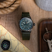 AVI-8 Flyboy Wingman Worldtimer GMT Automatic Jungle Green