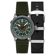 AVI-8 Flyboy Wingman Worldtimer GMT Automatic Jungle Green