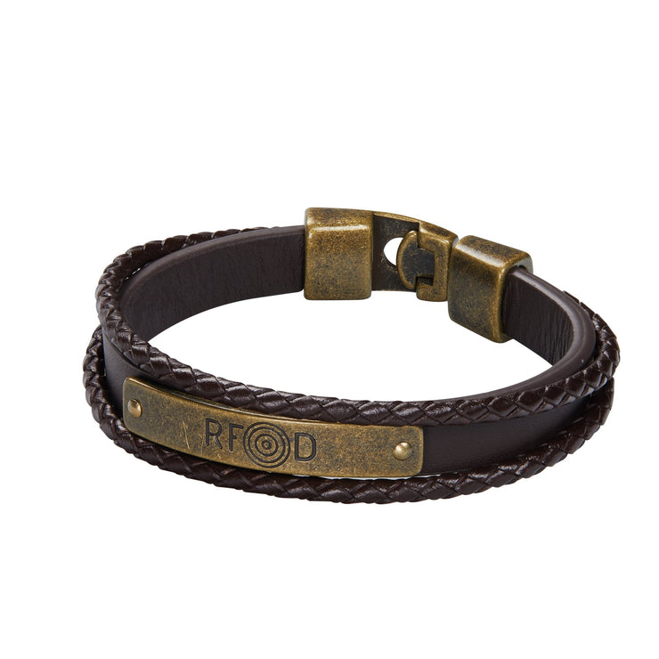 AVI-8 Leather Bracelets    Rfd Plate Brown