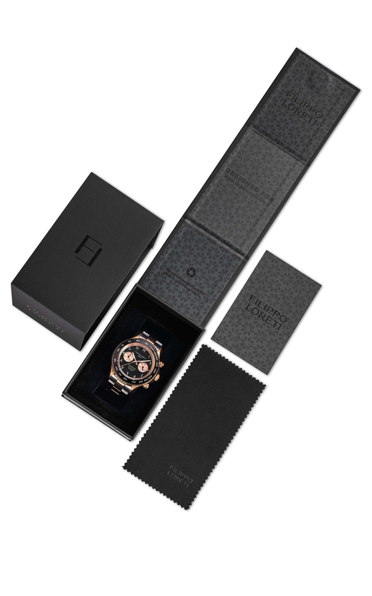 Filippo Loreti Ascari Arabic Dial Two Tone Rose Gold