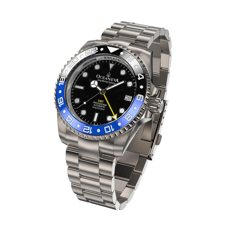 Oceaneva GMT Titanium Automatic Deep Marine Explorer 1250M Black