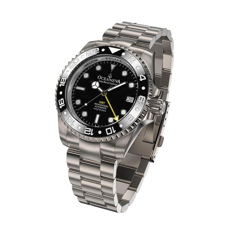 Oceaneva GMT Titanium Deep Marine Explorer 1250M Automatic Black