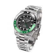 Oceaneva Deep Marine Explorer GMT Automatic 1250M Pro Diver Green Black