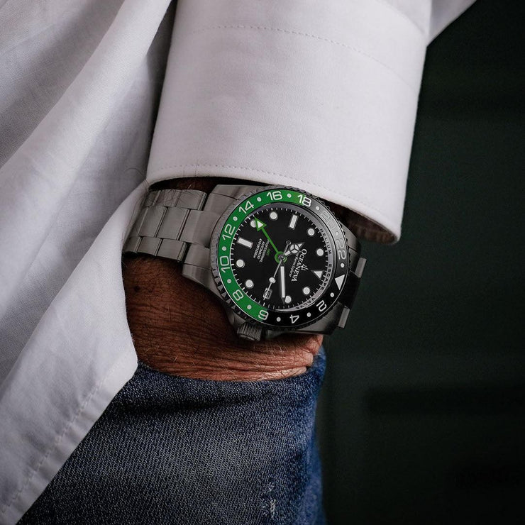 Oceaneva GMT Titanium Deep Marine Explorer 1250M Automatic Black Green