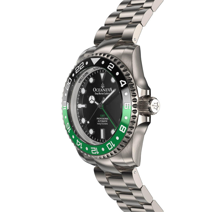 Oceaneva GMT Titanium Deep Marine Explorer 1250M Automatic Black Green