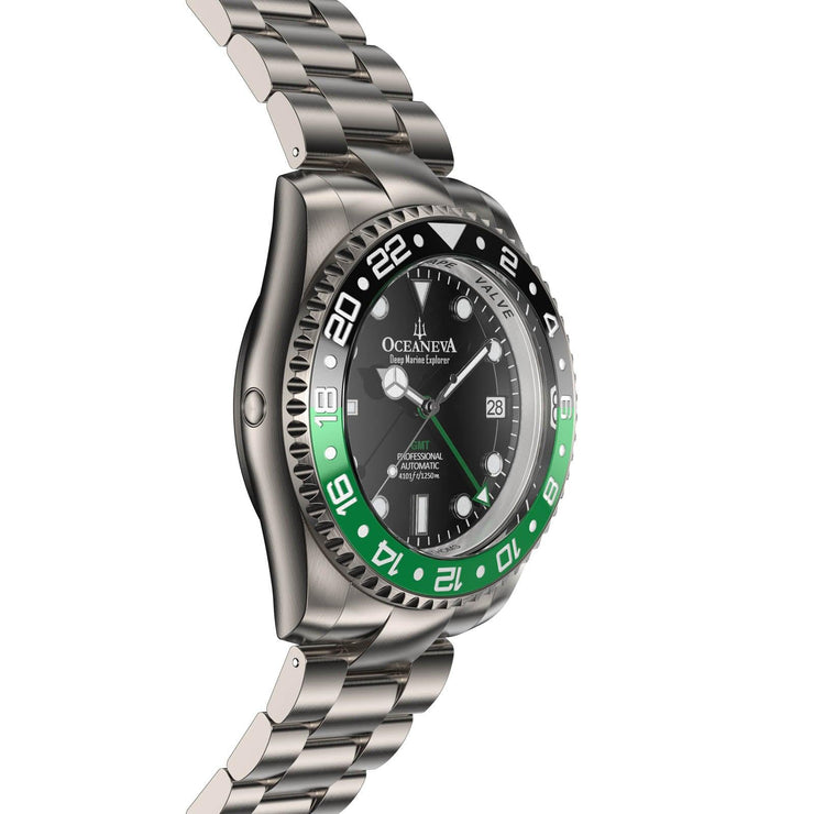 Oceaneva GMT Titanium Deep Marine Explorer 1250M Automatic Black Green