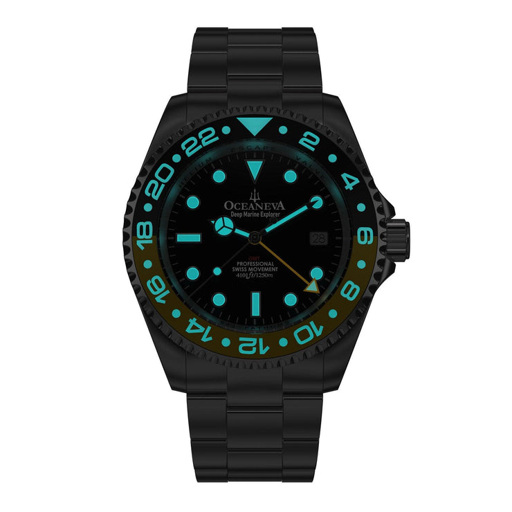 Oceaneva GMT Deep Marine Explorer 1250M Pro Diver Yellow Black