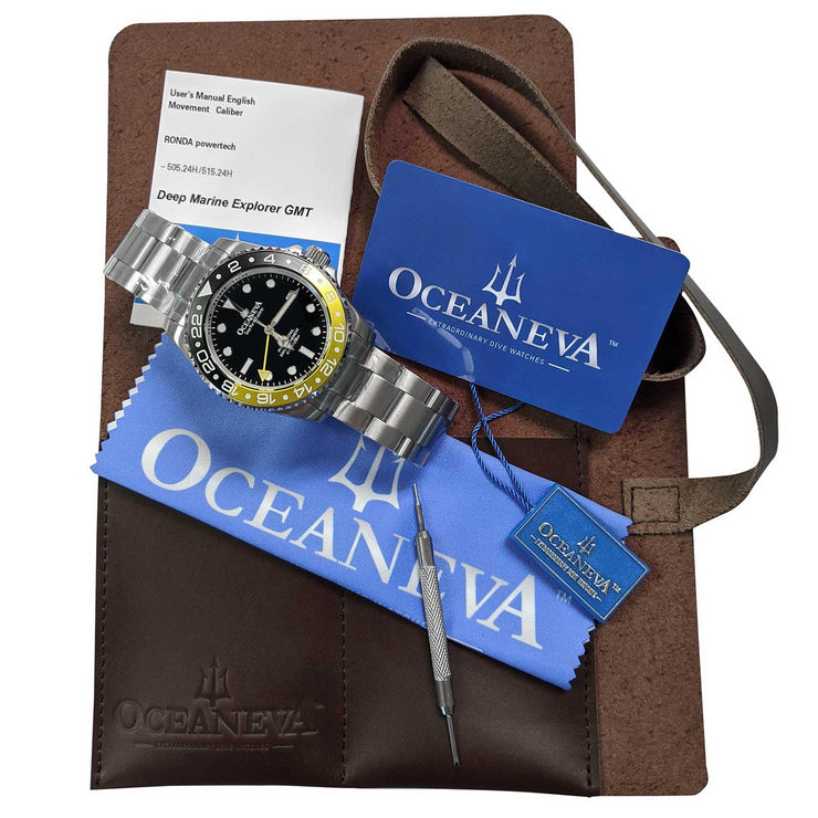 Oceaneva GMT Deep Marine Explorer 1250M Pro Diver Yellow Black