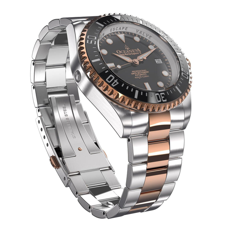 Oceaneva Deep Marine Explorer II 1250M Pro Diver Black Rose Gold