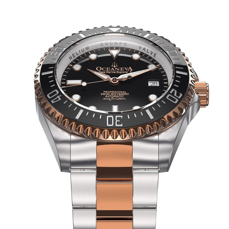 Oceaneva Deep Marine Explorer II 1250M Pro Diver Black Rose Gold