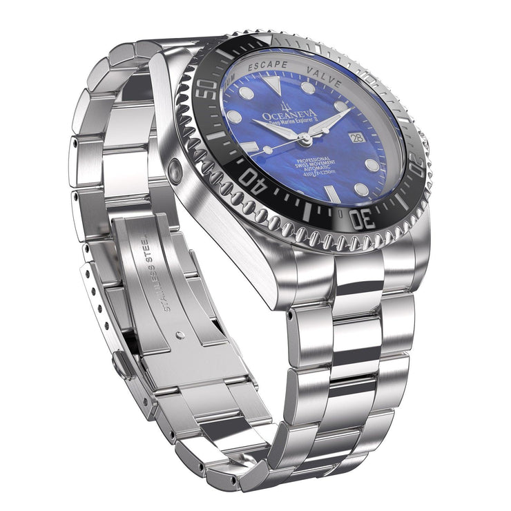 Oceaneva Deep Marine Explorer II 1250M Pro Diver Blue Mother Of Pearl Limited Edition