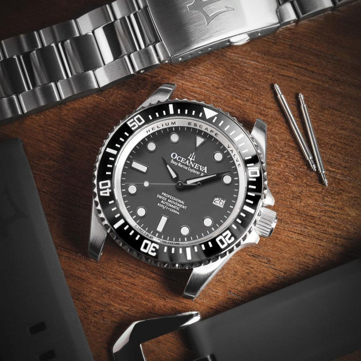 Oceaneva Oceaneva Men's Deep Marine Explorer II 1250M Pro Diver Automatic Gunmetal Gray Limited Edition